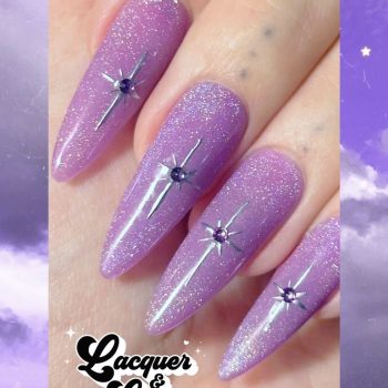 Client with Gel X nails by nail tech at Lacquer & Lashes Madera California